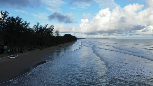 The Sematan Beach and Coastline of the most southern part of Sarawak and Borneo Island