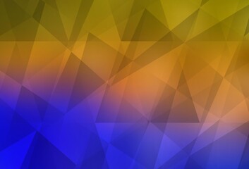 Light Blue, Yellow vector low poly background.