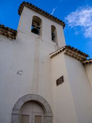 Fototapeta premium 16th century church in small provencal village in French Riviera back country 
