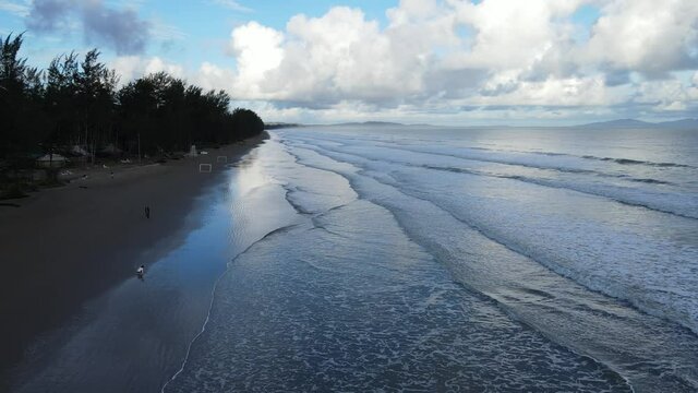 The Sematan Beach and Coastline of the most southern part of Sarawak and Borneo Island