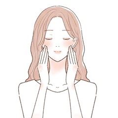 スキンケア　女性　マッサージ