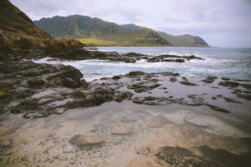 Fototapeta na wymiar Kaena point state park, West oahu coast, Hawaii