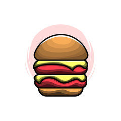 burger vector illustration design, fast food design concept