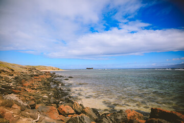 hipwreck Beach，kaiolohia, Lanai island, Hawaii