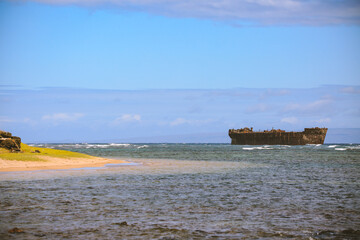 Shipwreck Beach，kaiolohia, Lanai island, Hawaii