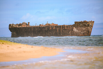 Shipwreck Beach，kaiolohia, Lanai island, Hawaii