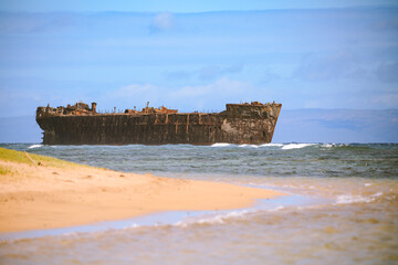Shipwreck Beach，kaiolohia, Lanai island, Hawaii