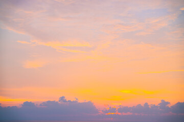 Fototapeta premium Colorful sunset sky with cloud dramatic sky