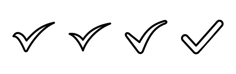 Check mark vector. Check mark icon. Tick mark symbol vector