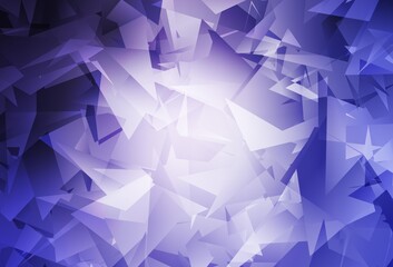 Light Purple vector triangle mosaic texture.