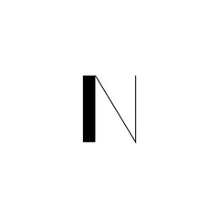 Minimalist initial letter logo design template.