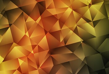 Obraz premium Dark Green, Yellow vector low poly texture.
