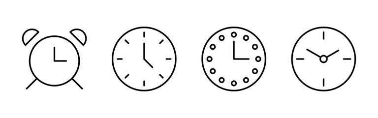 Clock icon vector. Time icon vector. watch icon symbol