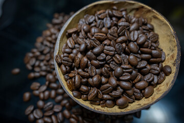 Café Mexicano en una jícara de coco 