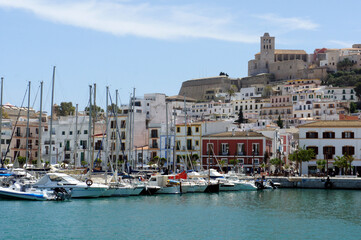 Fototapeta na wymiar Ibiza, Balearic Islands, Spain. Eivissa is the capital of the island.