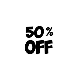 50 percent Mega Discount sale illustration banner