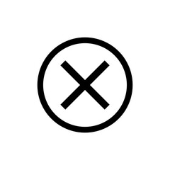 Close vector icon. Delete icon vector. cross sign