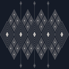 geometric folklore ornament pattern. tribal ethnic and motifs texture striped. retro embroidery style. design for background, wallpaper, decor, clothing, cover, curtain. vector illustration.