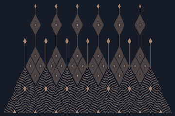 geometric folklore ornament pattern. tribal ethnic and motifs texture striped. retro embroidery style. design for background, wallpaper, decor, clothing, cover, curtain. vector illustration.