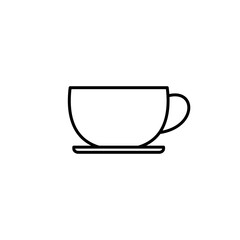 coffee cup icon vector. cup a coffee icon vector.
