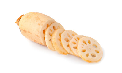 Lotus root isolated on the white background