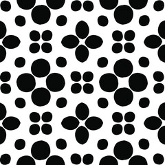  Black and white texture. Abstract seamless geometric pattern. 