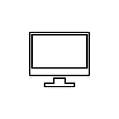 Computer icon vector. computer monitor icon vector.