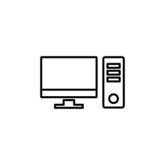 Computer icon vector. computer monitor icon vector.