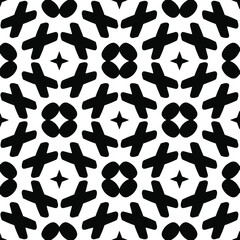  Black and white texture. Abstract seamless geometric pattern. 