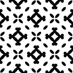 Fototapeta na wymiar Black and white texture. Abstract seamless geometric pattern. 