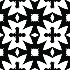  Black and white texture. Abstract seamless geometric pattern. 