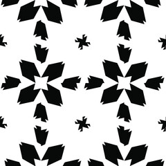  Black and white texture. Abstract seamless geometric pattern. 