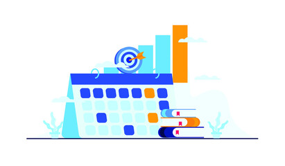 business management strategy flat illustration