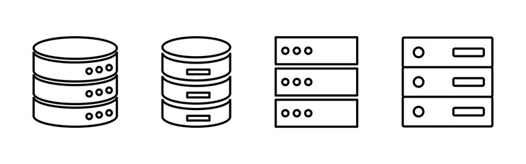 Database icon vector. database vector icon