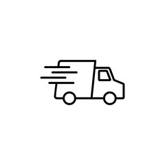 Fast shipping delivery truck icon vector. Delivery truck icon. fast delivery icon