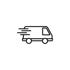 Fast shipping delivery truck icon vector. Delivery truck icon. fast delivery icon