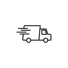 Fast shipping delivery truck icon vector. Delivery truck icon. fast delivery icon