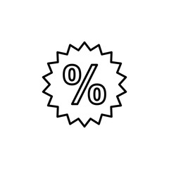Discount icon vector. Discount tag icon.