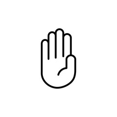 Hand icon vector. hand vector icon, palm