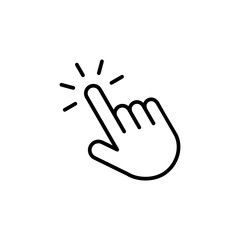 Fototapeta premium Hand click icon vector. pointer icon vector. hand cursor icon vector