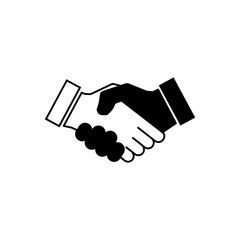 Handshake icon vector. business handshake. contact agreement
