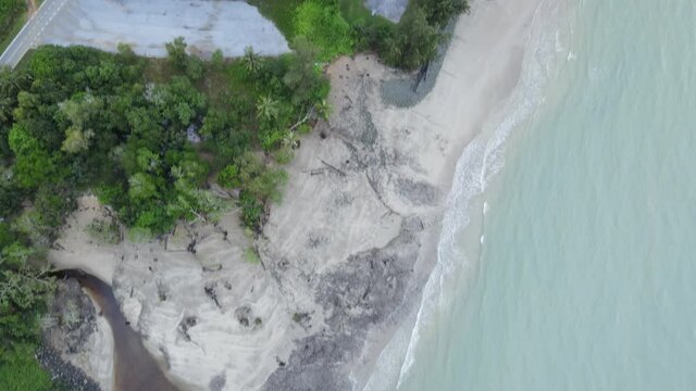 The Sematan Beach and Coastline of the most southern part of Sarawak and Borneo Island