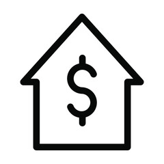 house with dollar sign icon vector