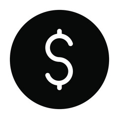 dollar sign money icon vector