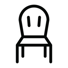 chair icon home interior vector