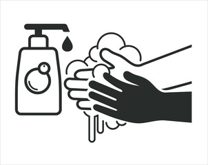 hand washing illustration, to maintain health.