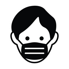 face mask icon vector new normal activity