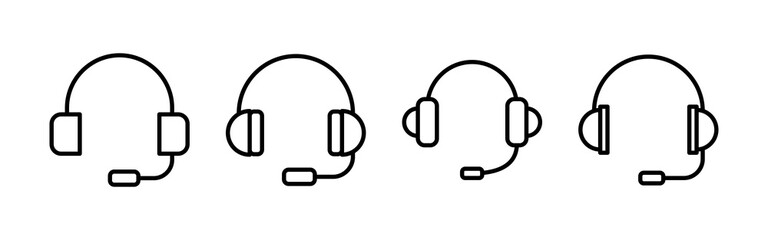Headphone icon vector. Headset icon symbols