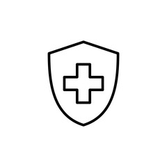 Health insurance icon vector. Insurance health document icon
