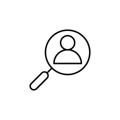 Hiring icon vector. Search job vacancy icon. Human resources concept. Recruitment
